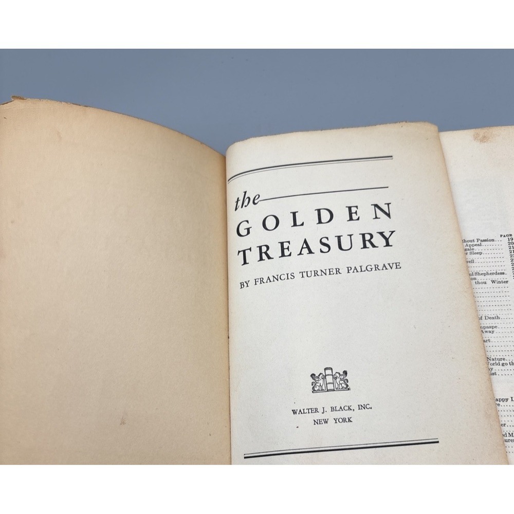 Palgrave's Golden Treasury 1932 Poems Songs Leather Cover READ - Picture 4 of 10